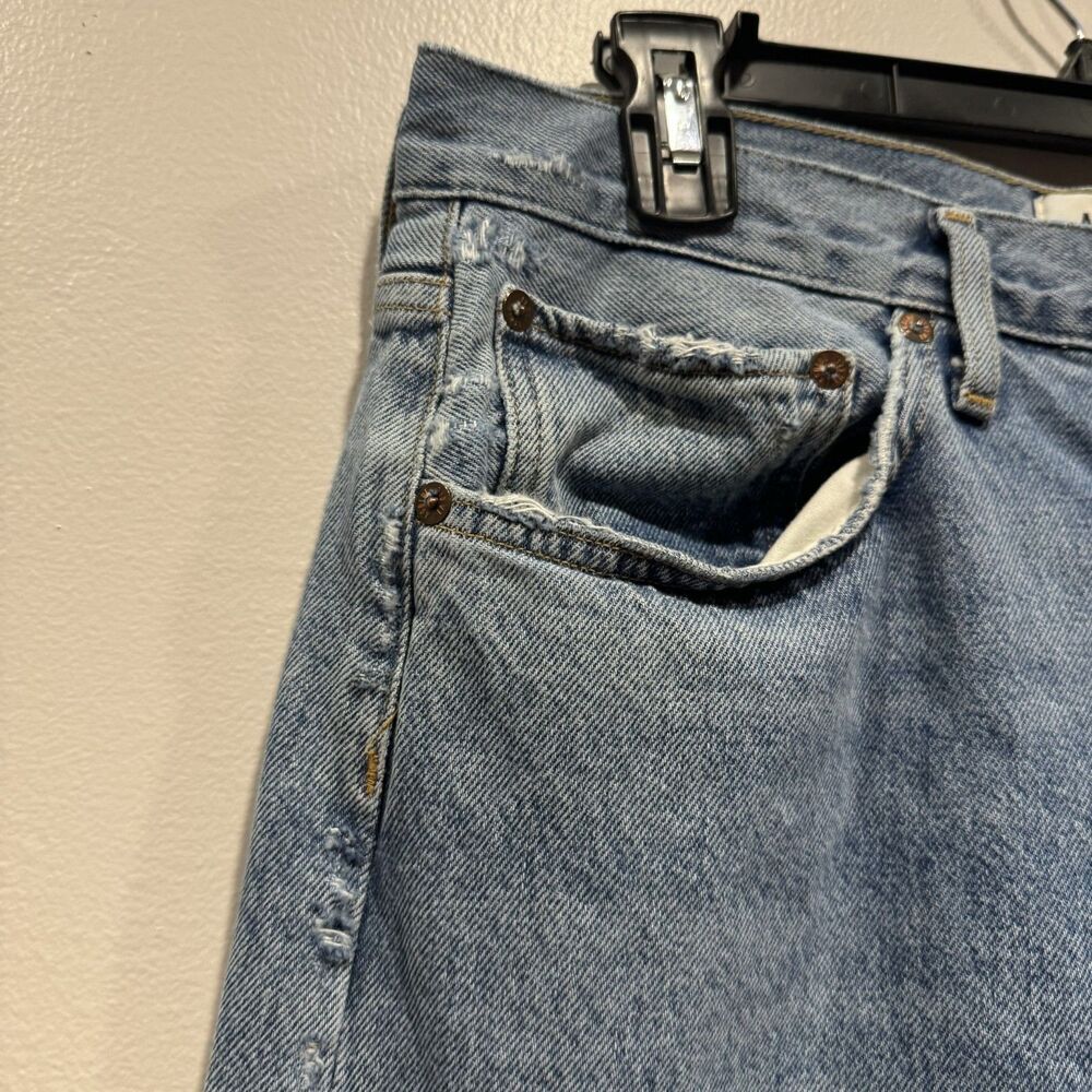 Agolde Jeans 90s Crop Straight Leg Light Wash Blue Denim A173-1141 Womens sz 29 - Picture 4 of 10